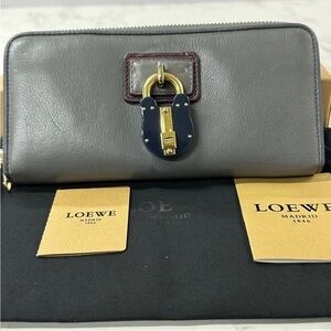 Loewe Gray Leather Wallet